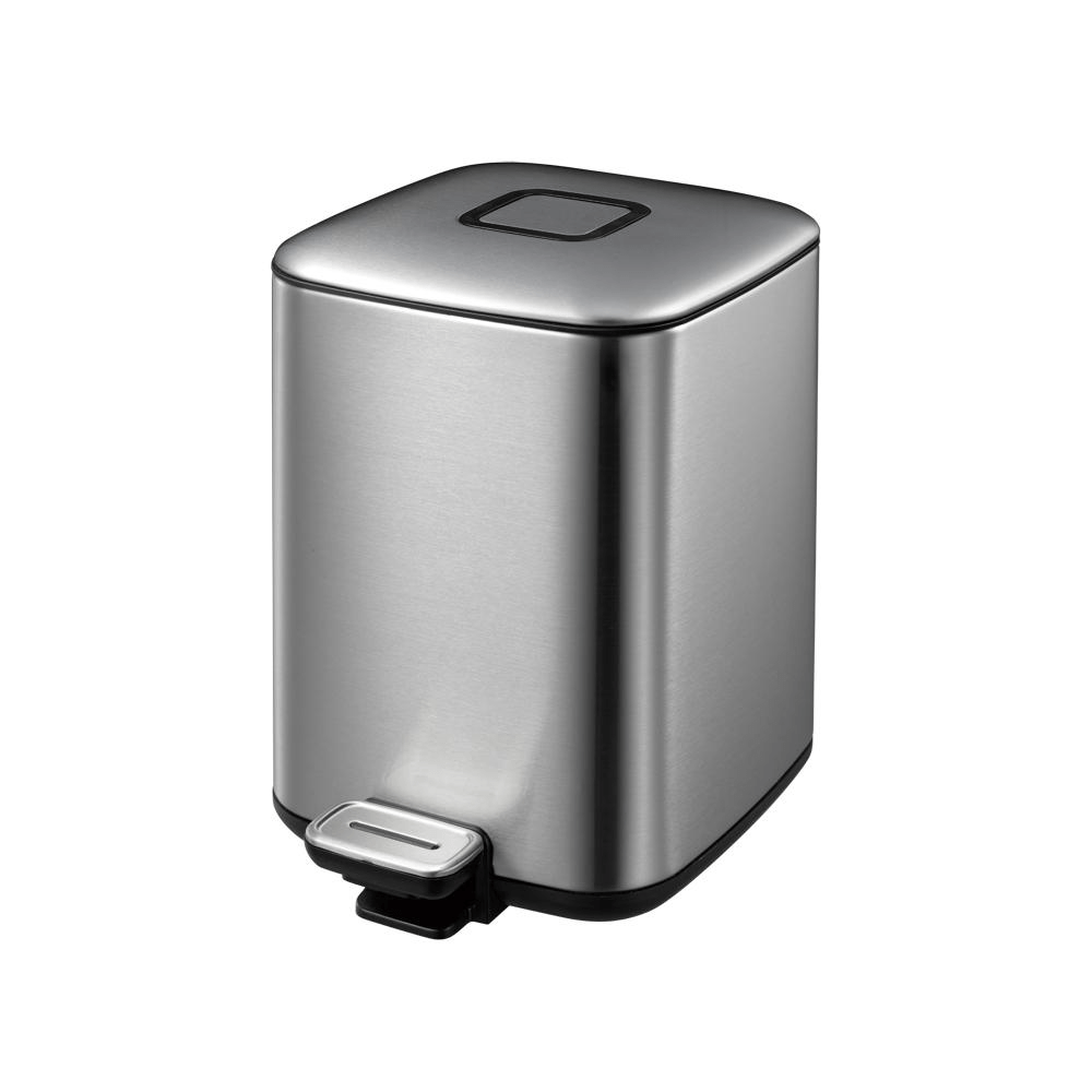BYFT008593 EKO Trash Bin 6 Ltr Silver Plastic Set of 1.png