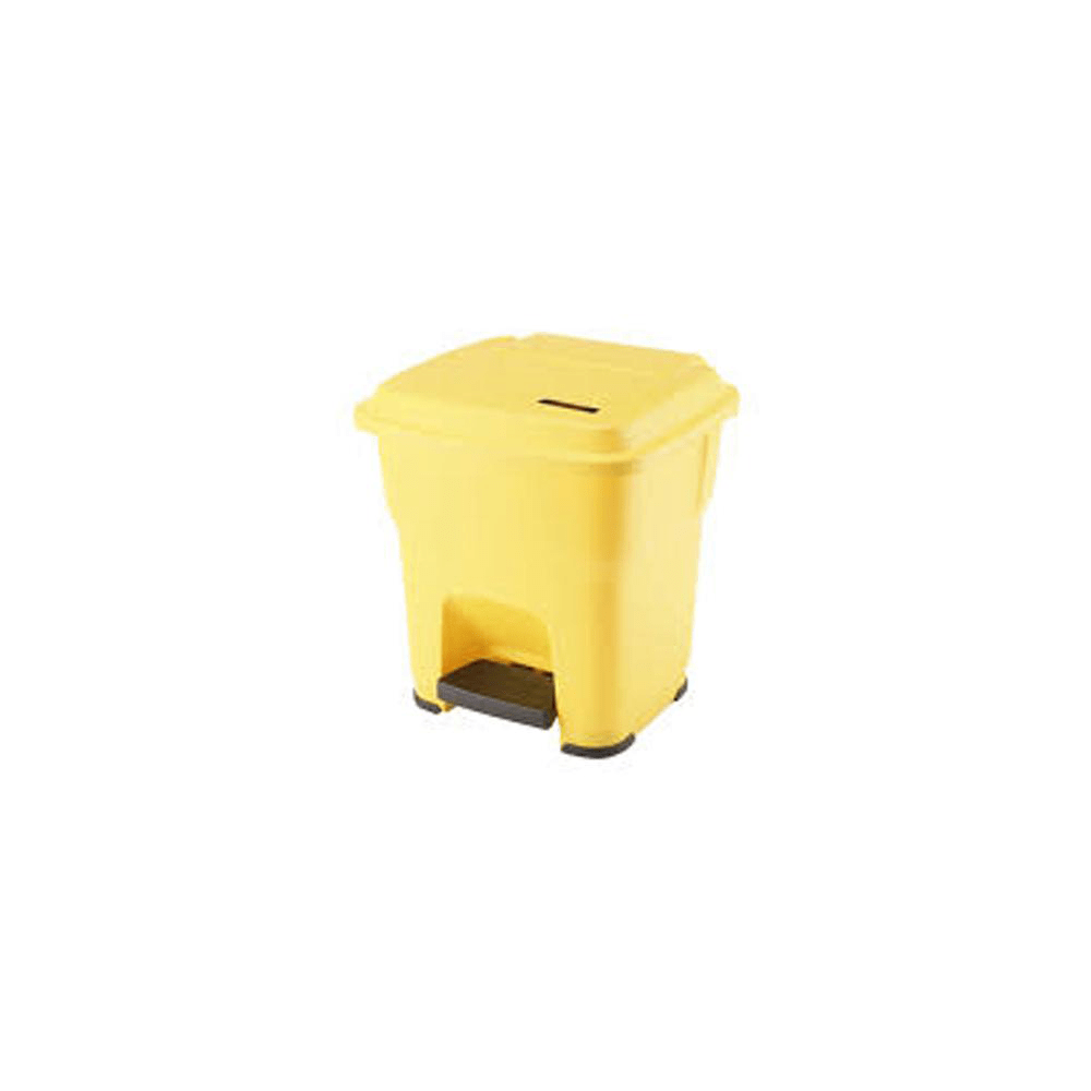 BYFT008616 Rothopro Trash Can with Pedal 35 Ltr Yellow Black Plastic Set of 1.png