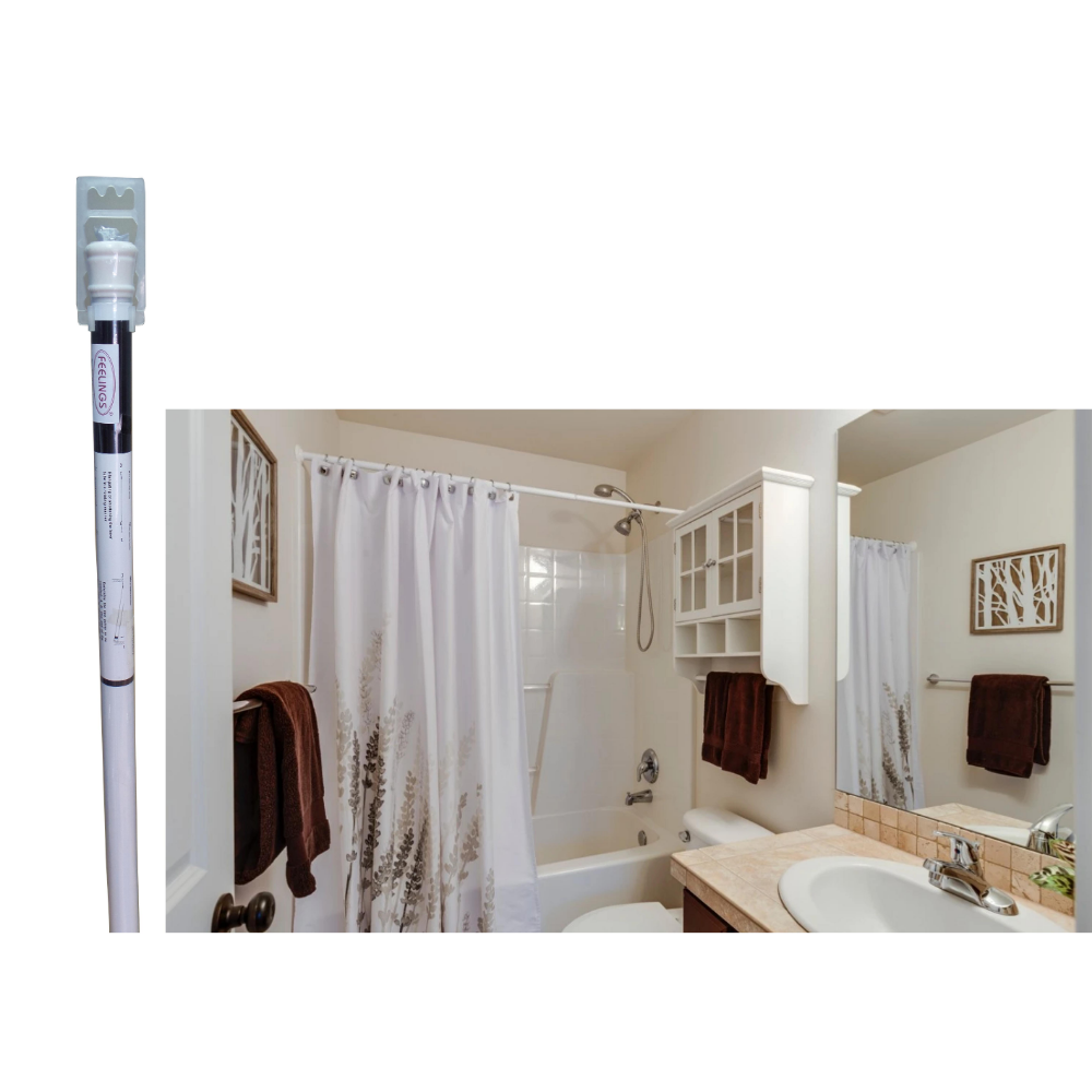 feelings shower curtain rod 190 cm for bathroom