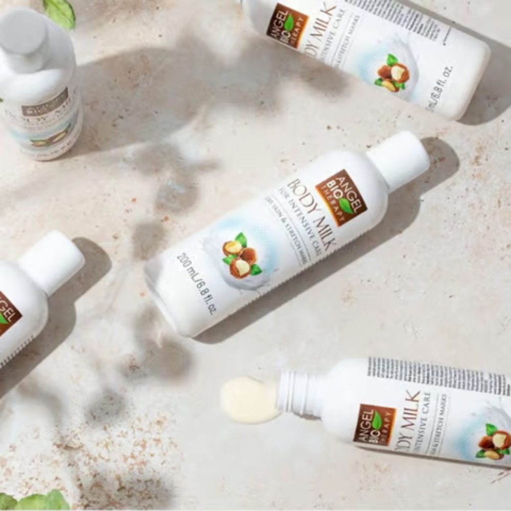 حليب الجسم أنجيل بيو ثيرابي للبشرة الجافة وعلامات التمدد - آمن أثناء الحمل