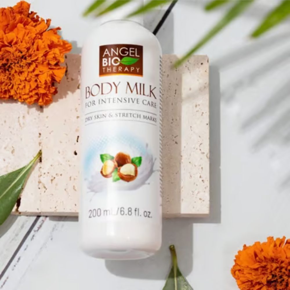 حليب الجسم أنجيل بيو ثيرابي للبشرة الجافة وعلامات التمدد - آمن أثناء الحمل