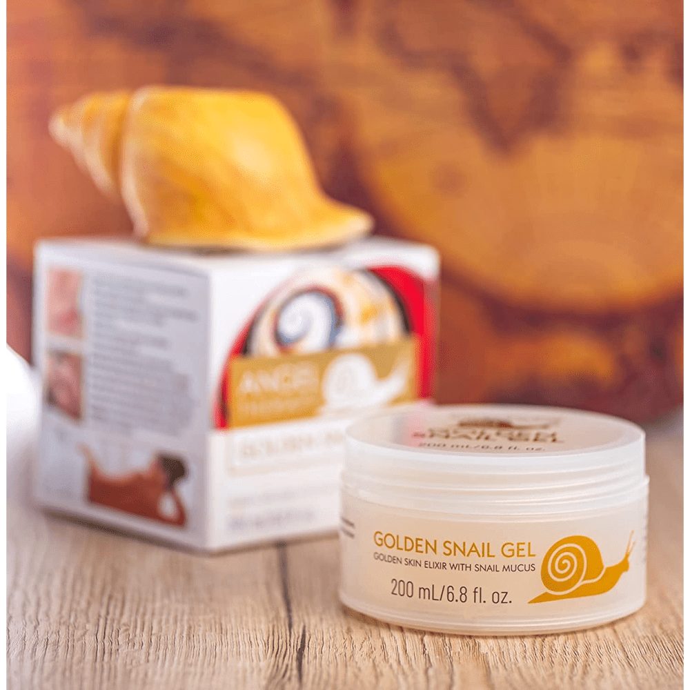 جل الحلزون الذهبي من أنجيل بيو ثيرابي لتغذية البشرة ومحاربة التجاعيد وحب الشباب وعلامات التمدد والخطوط الدقيقة حول العينين