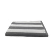 BYFT Petunia Grey - White Large Cabana Stripe 90 x 180 Cm Beach Towel Set of 01