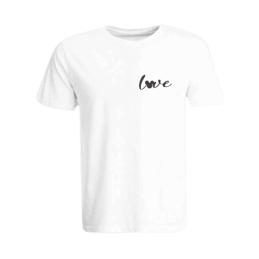 BYFT010711 BYFT Round Neck T Shirt Embroidery White XL 190 GSM Cotton Mickey Love Design Set of 1