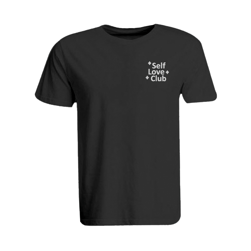 BYFT010949 BYFT Round Neck T Shirt Embroidery Black XL 190 GSM Cotton Self Love Club Set of 1