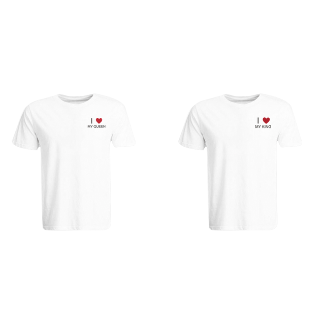 BYFT011228 BYFT Round Neck T Shirt Embroidery White XXL 190 GSM Cotton I Love My King Queen Design Set of 2.png