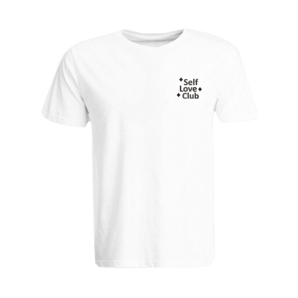 BYFT011413 BYFT Round Neck T Shirt Embroidery White XXL 190 GSM Cotton Self Love Club Set of 1
