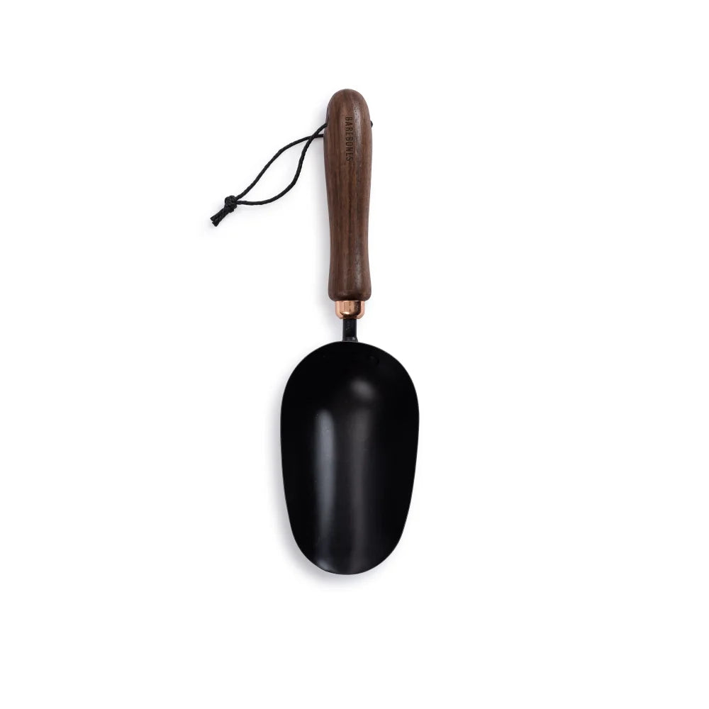 BYFT011999 Barebones Garden Spoon Stainless Steel Small Walnut Black.webp