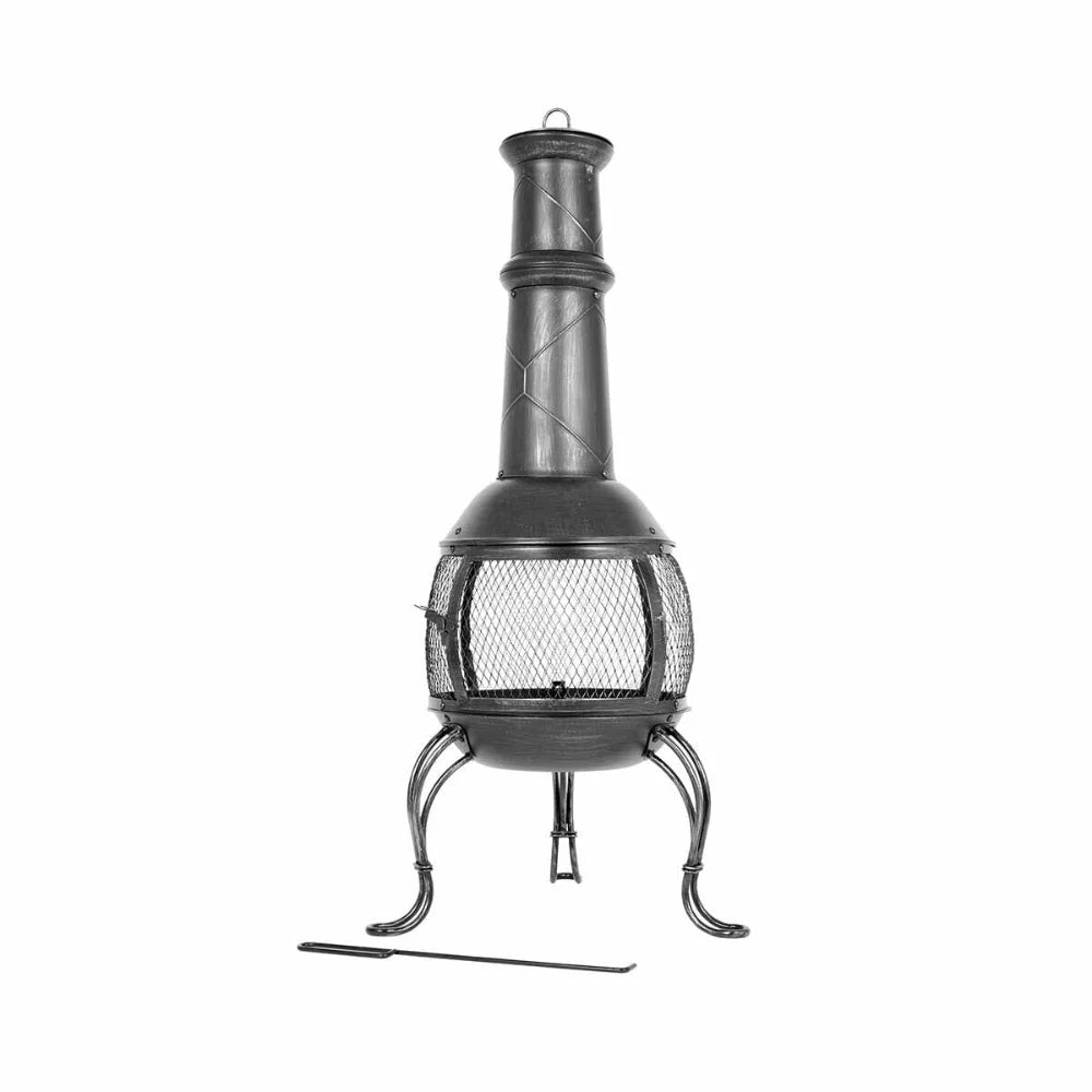 BYFT012102 La Hacienda Leon Mesh Steel Chimenea Large A.webp