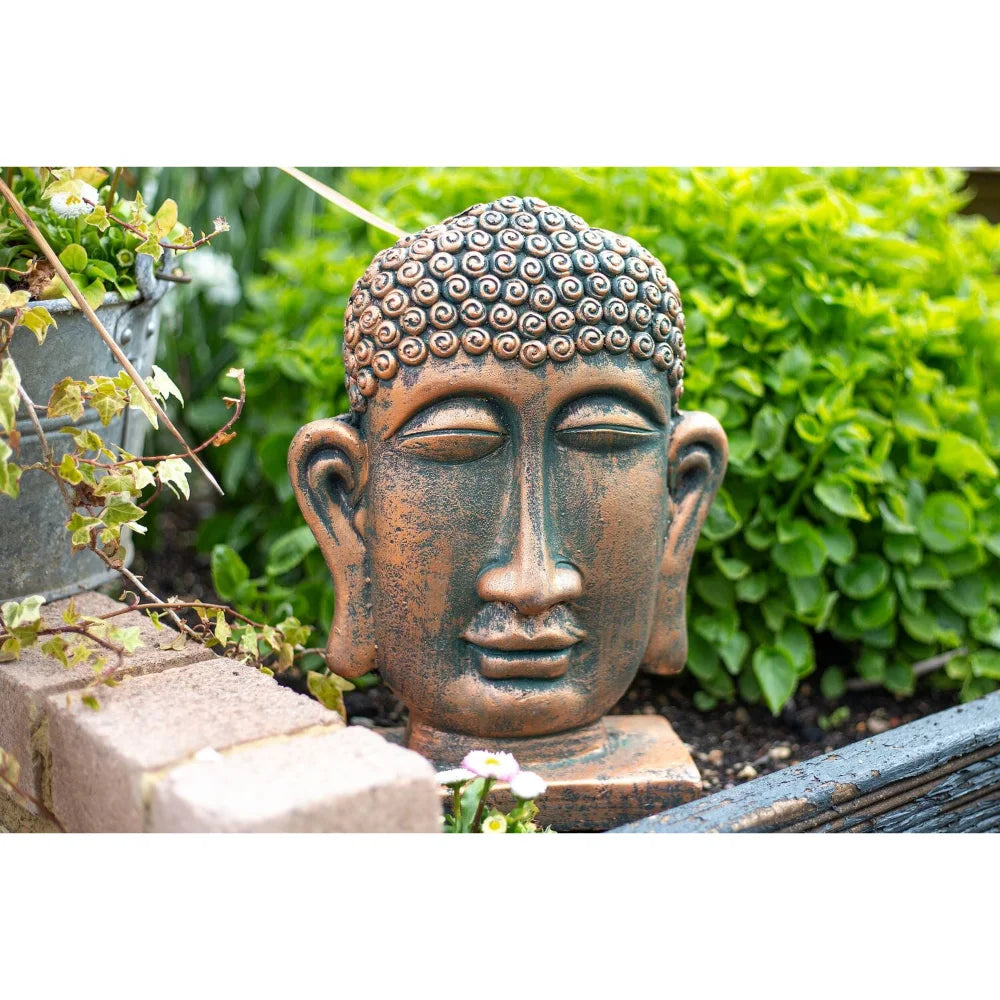 BYFT012105 La Hacienda Male Buddha Head On Base Small Bronze B.webp