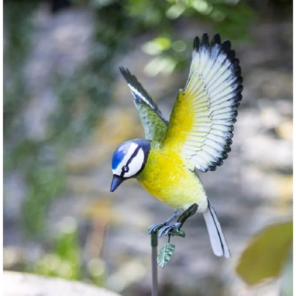 BYFT012106 La Hacienda Metal Inquisitive Blue Tit on Stake B.webp