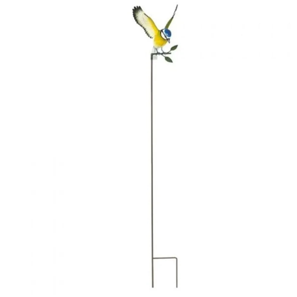 BYFT012106 La Hacienda Metal Inquisitive Blue Tit on Stake.webp