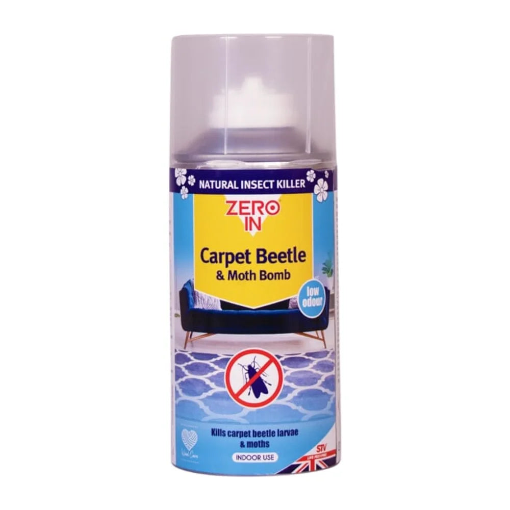 BYFT012376 STV Carpet Beetle Moth Killer Bomb 150ml One Shot Aerosol.webp