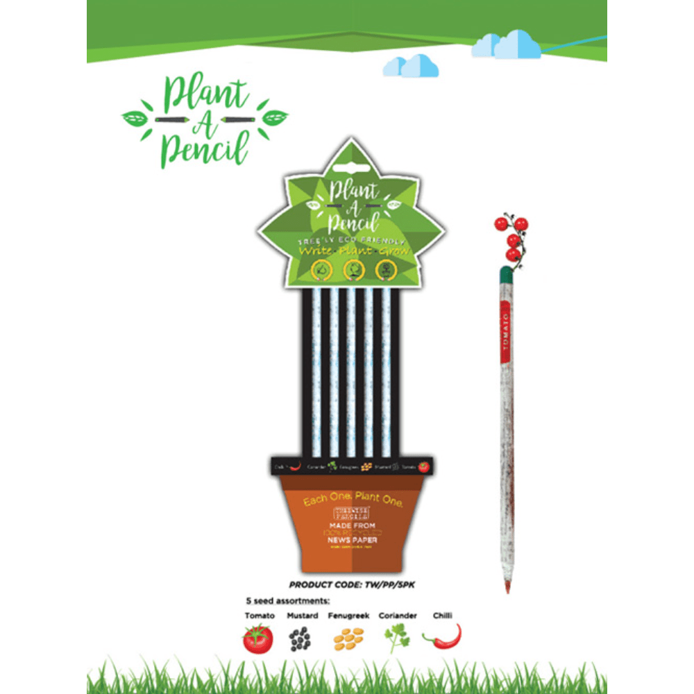 BYFT012851 Plantable Pencils Eco Friendly Pack of 5