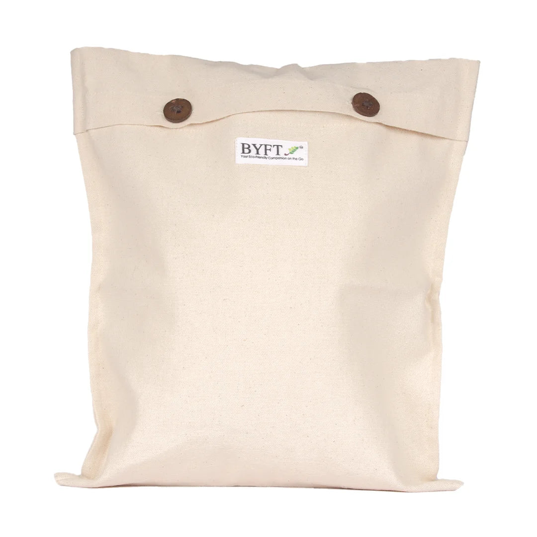 BYFT013979 BYFT Natural Cotton Bag With Coocnut Button Closure.webp