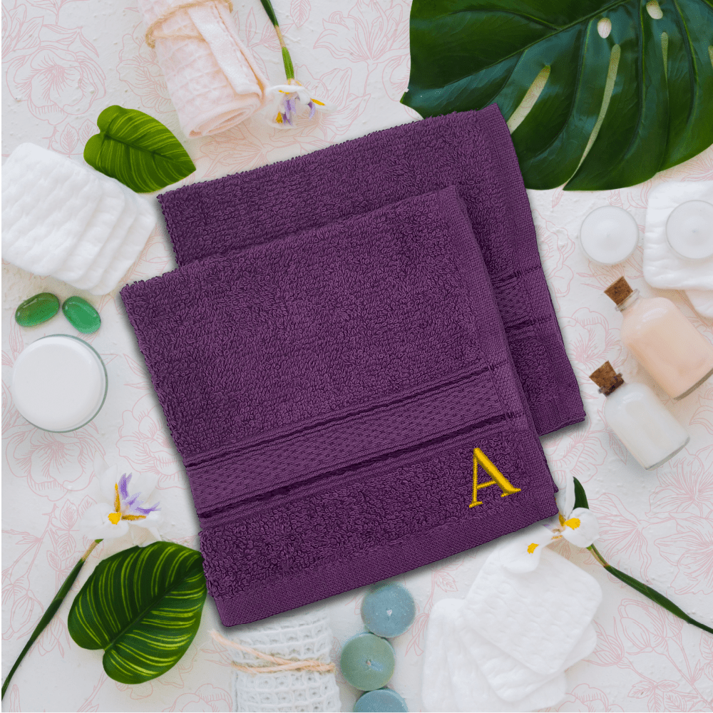 BYFT Daffodil Cotton Face Towel 30 x 30 Cm Luxury - Soft, Absorbent, Quick-Dry Towel