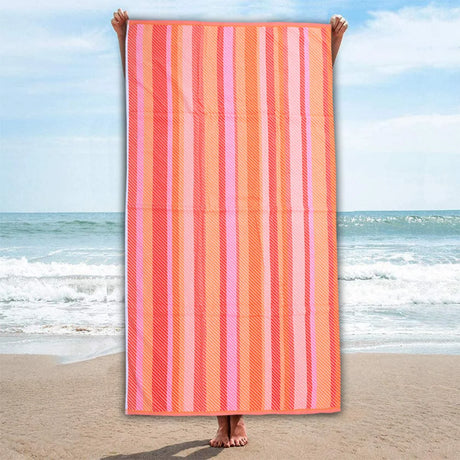 Mimosa Beach Towel Warm Stripe Cotton Pool Towel