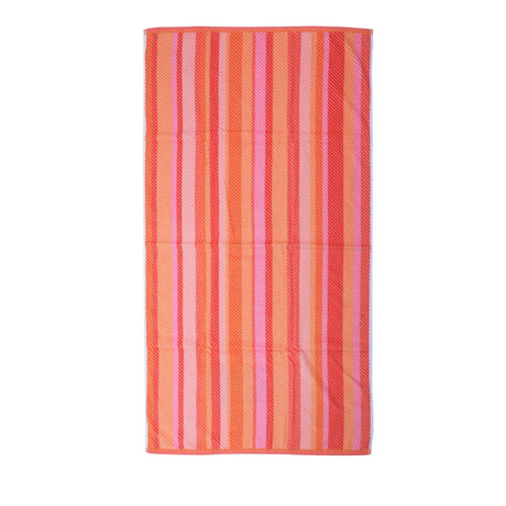 Mimosa Beach Towel Warm Stripe Cotton Pool Towel