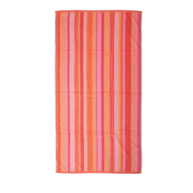 Mimosa Beach Towel Warm Stripe Cotton Pool Towel