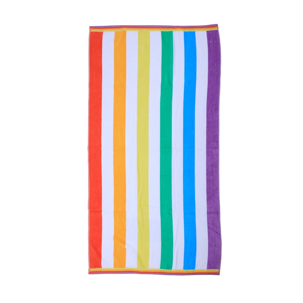 Mimosa Beach Towel Rainbow Stripe Cotton Pool Towel