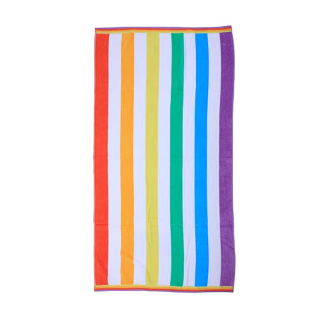Mimosa Beach Towel Rainbow Stripe Cotton Pool Towel