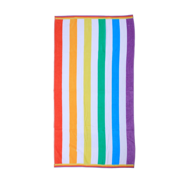 Mimosa Beach Towel Rainbow Stripe Cotton Pool Towel