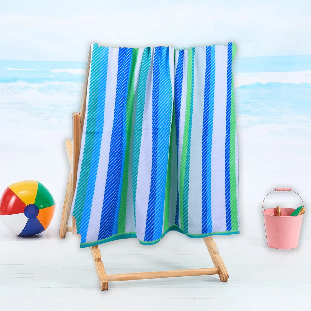 Mimosa Beach Towel Cool Stripe Cotton Pool Towel