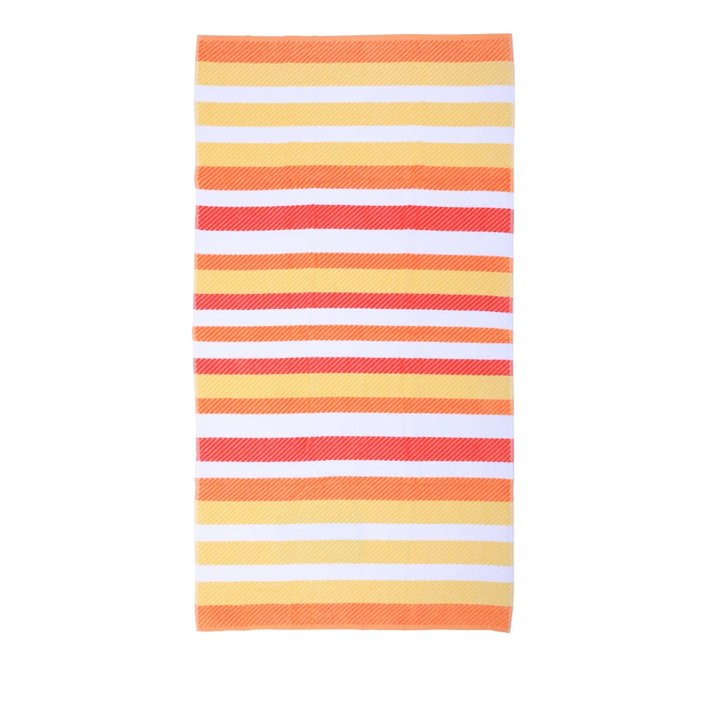 Mimosa Beach Towel Orange Horizontal Stripe Cotton Pool Towel