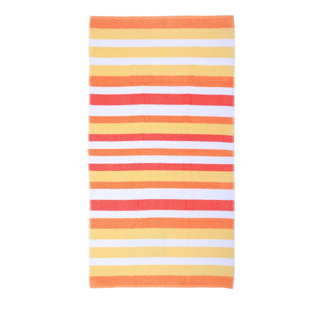 Mimosa Beach Towel Orange Horizontal Stripe Cotton Pool Towel