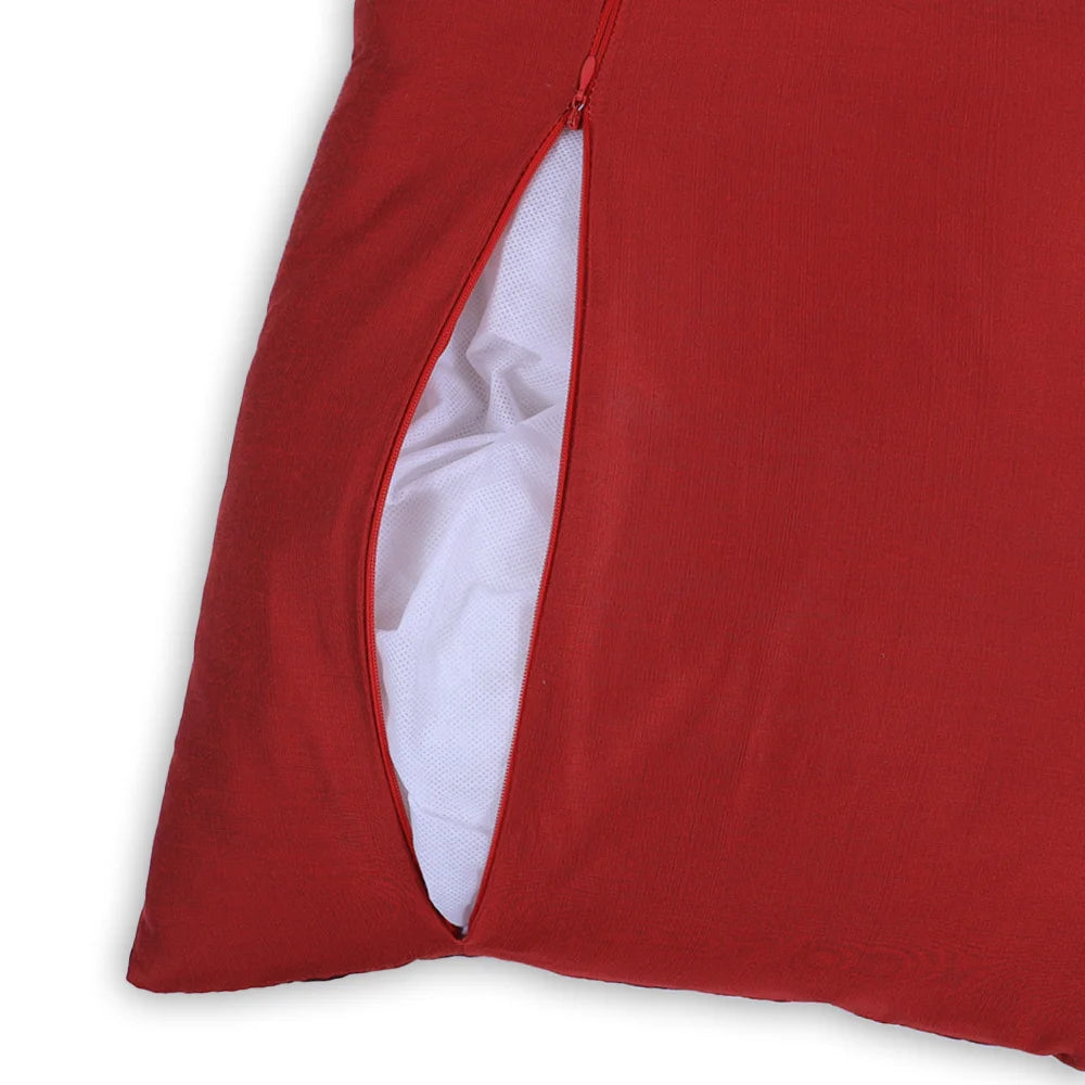 BYFT Orchard Cushion Cover 40 x 40 cm (Checkered Red & Black) 16 x 16 inch Luxury Decorative Cushion Cover for Sofa, Bed & Living Room - Set of 02