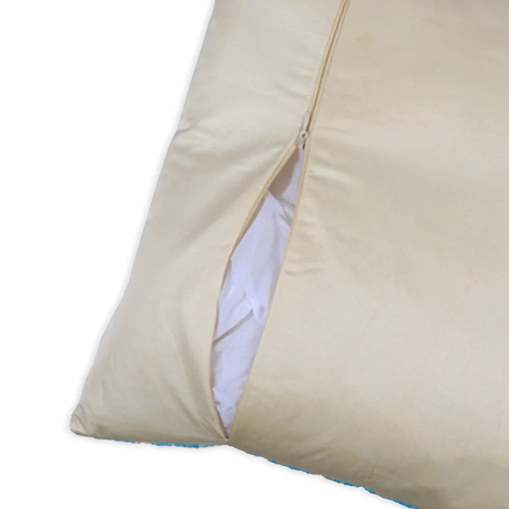 BYFT Orchard Cushion Cover 40 x 40 cm (Azure Elegance Arctic Blue) 16 x 16 inch Luxury Decorative Cushion Cover for Sofa, Bed & Living Room - Set of 02