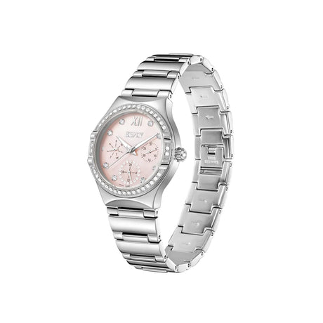 ecstacy-women's-6p29-movement-watch-multi-function-display-and-stainless-steel-strap-e23608-sbsmp-silver