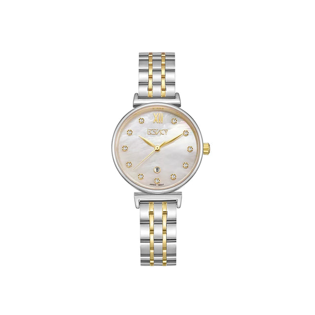 ecstacy-women's-gl12-movement-watch-analog-display-and-stainless-steel-strap-e23506-tbtm-two-tone-rose-gold