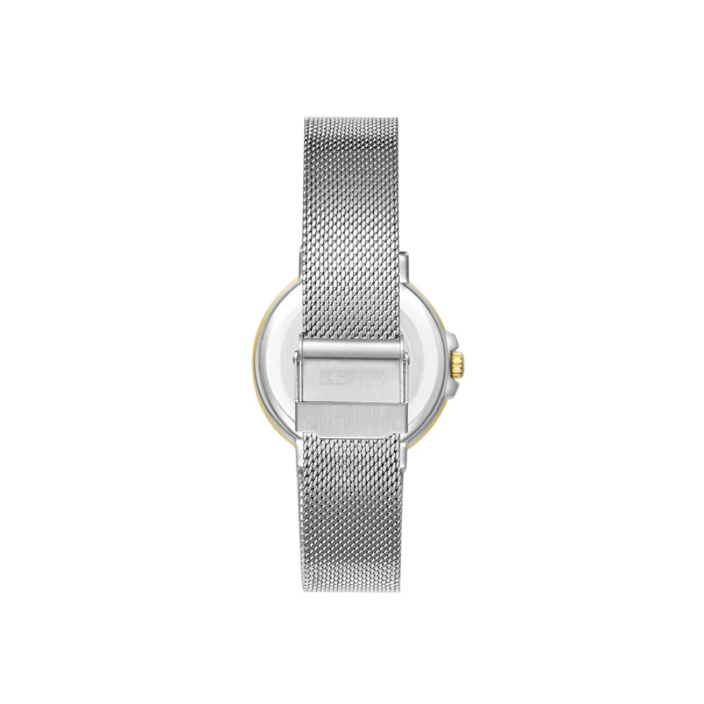 ecstacy-women's-vd77-movement-watch-multi-function-display-and-stainless-steel-strap-e23603-tmss-silver