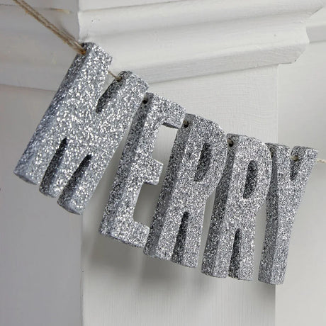 Metallics Merry Christmas Wooden Bunting