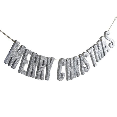 Metallics Merry Christmas Wooden Bunting