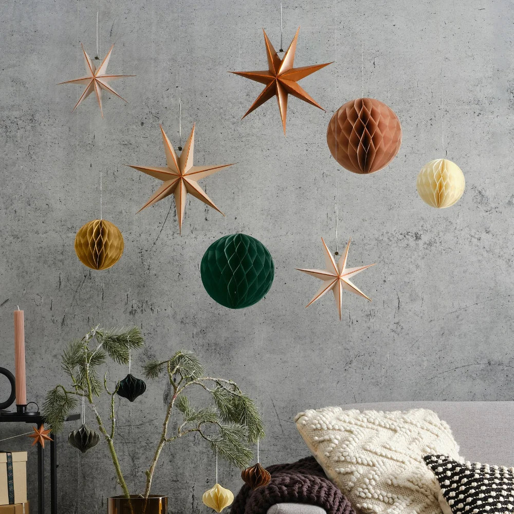 3D Paper Stars Hanging Decoration