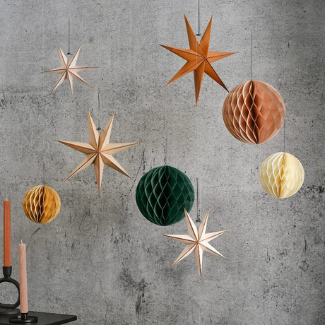3D Paper Stars Hanging Decoration