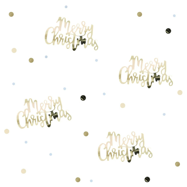 Gold Script Christmas Confetti