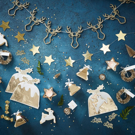 Gold Foiled Star Christmas Garland