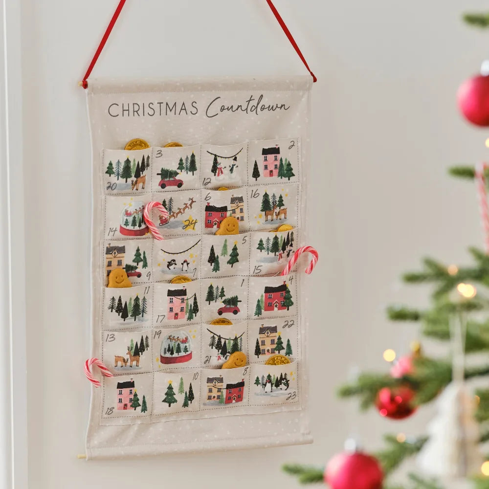 Fabric Christmas Scene Advent Calendar