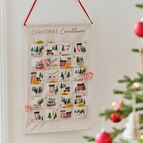 Fabric Christmas Scene Advent Calendar