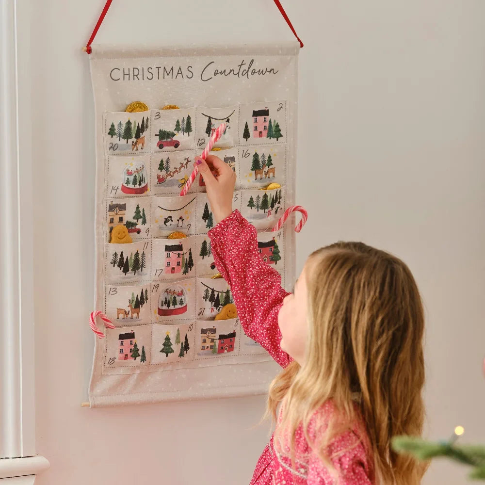 Fabric Christmas Scene Advent Calendar