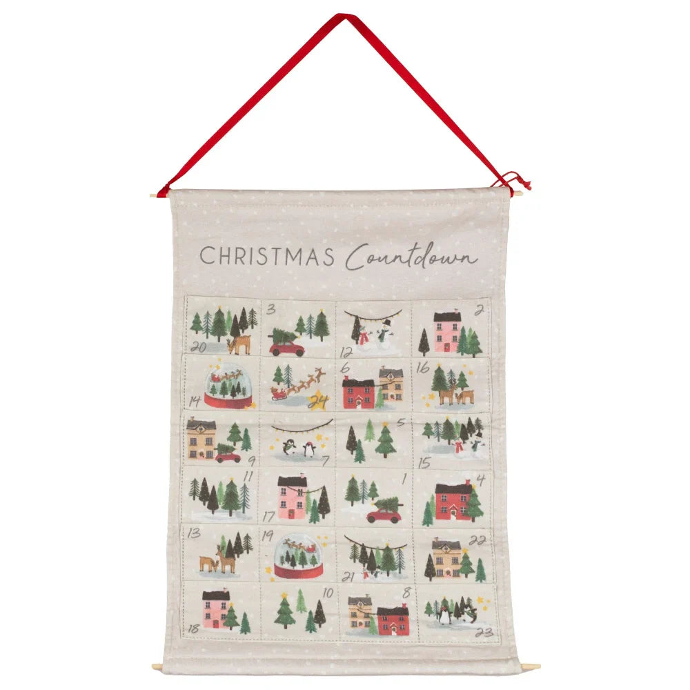 Fabric Christmas Scene Advent Calendar