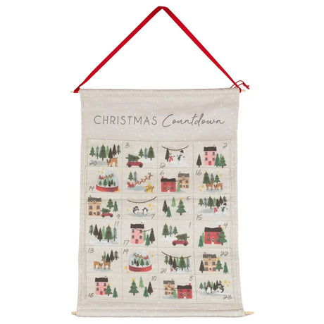 Fabric Christmas Scene Advent Calendar