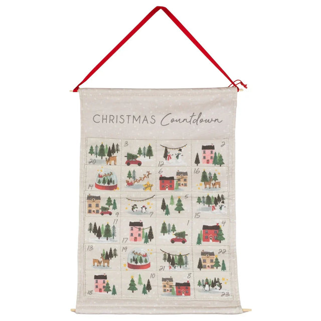 Fabric Christmas Scene Advent Calendar