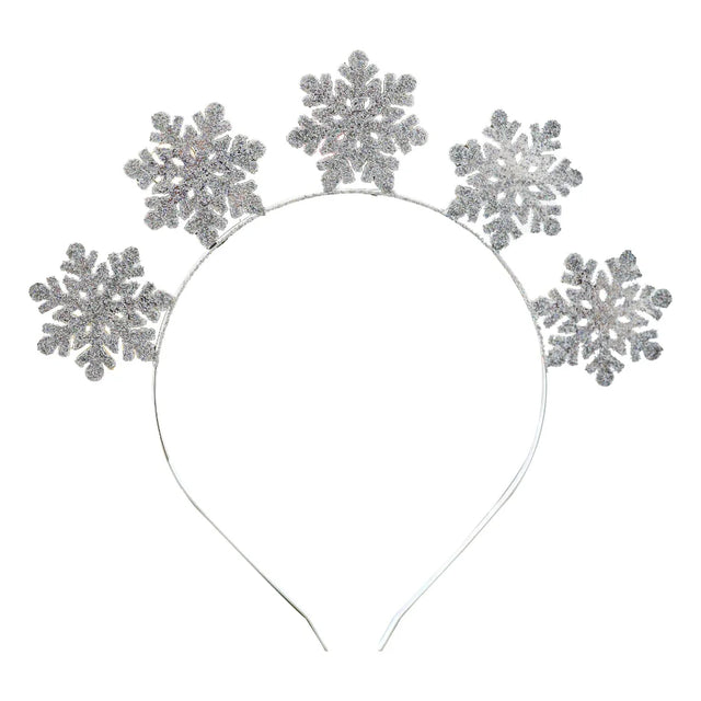 Metal Silver Snowflake Headband