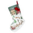 Christmas Scene Cotton Stocking