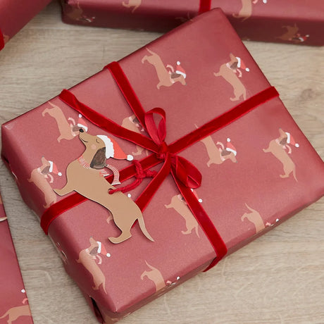 Merry Everything Festive Sausage Dog Gift Wrap Kit