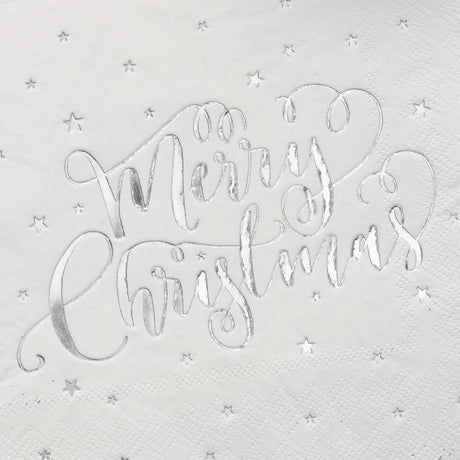 Metallic Star Merry Christmas Foiled Napkins